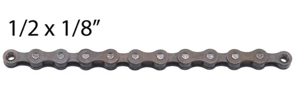 Cykelkedja BBB SingleLine single speed 114 länk Grå