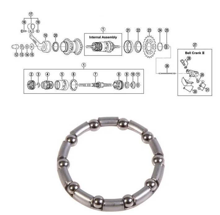 Kulring SHIMANO 3-vxl (SG-3C40) 7/32x7