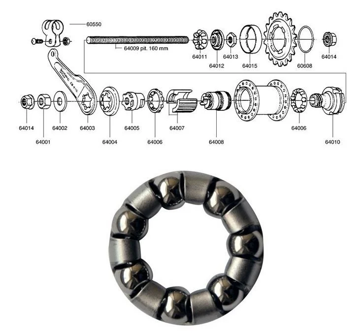 Kulring Shimano (SG-3R40) 1/4 x 7