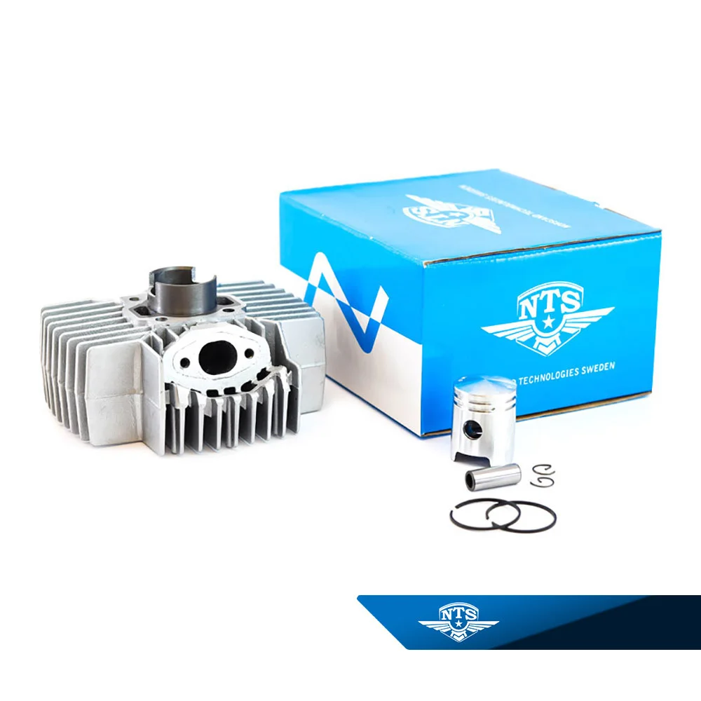 NTS Cylinder 50CC m. kolv Puch 38 mm 5,5hk Silver