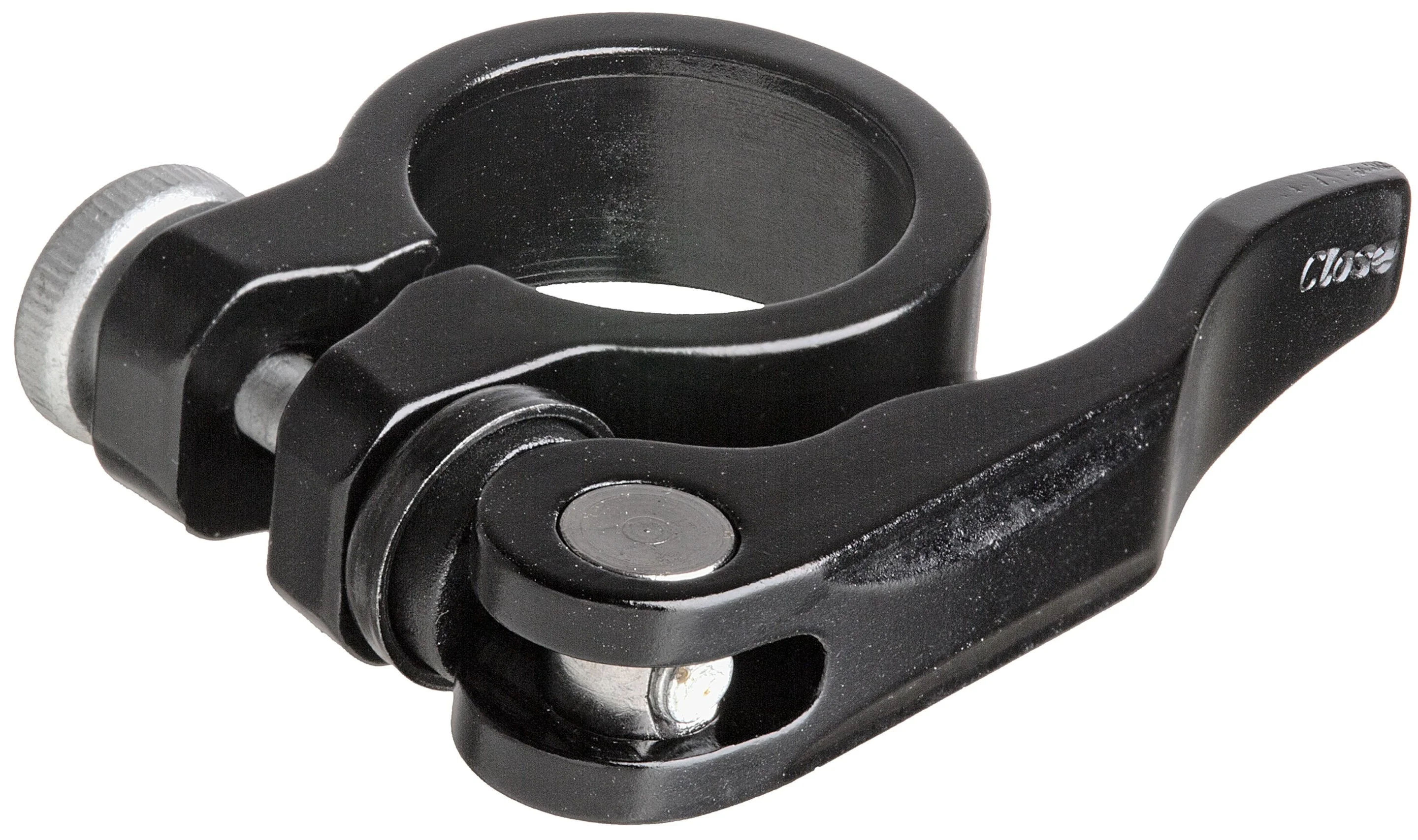 Sadelrörsklamma qr , TEC aluminium med snabbkoppling vikt: 53 g, Svart,  34.9 mm