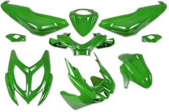 Kåpset Yamaha Aerox 2013,  9 delar - Kawasakigrön