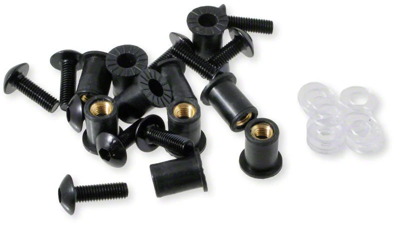 Täckskruvkit 5x16mm Svart