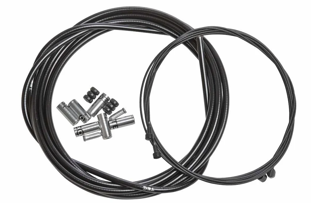 Bromskabelset Fram & Bak, Svart