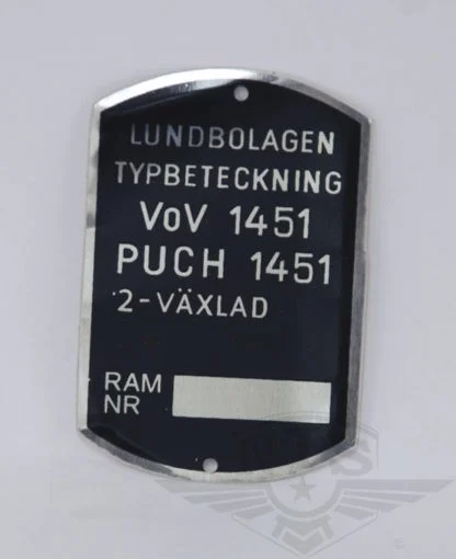 Typskylt VoV 1451 VS50L