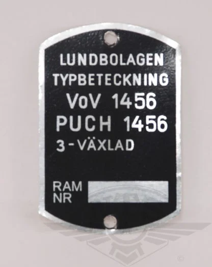 Typskylt VoV 1456 Alabama