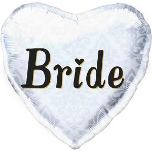 Bride Heart Foil Ballon - folieballong brud