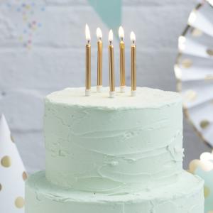 Gold Metallic Candles - Pick & Mix