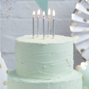 Silver Metallic Candles - Pick & Mix