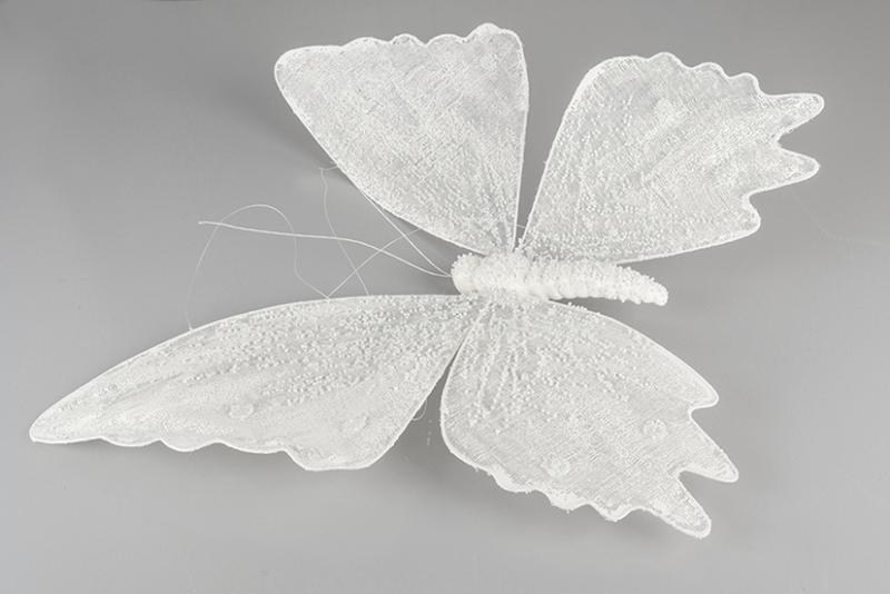 White Butterfly Sheer Pearl 50 cm - Feather Romance