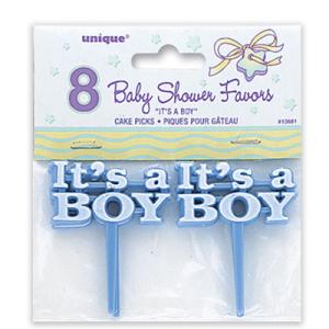 It's a Boy Plastic Picks - blåa sticks