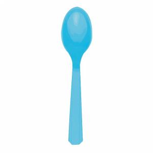 Caribbean Blue Party Plastic Spoons