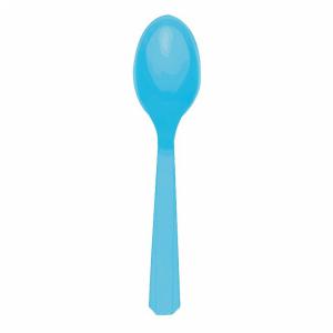 Caribbean Blue Party Plastic Spoons