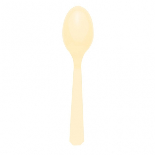 Vanilla Creme Party Plastic Spoons