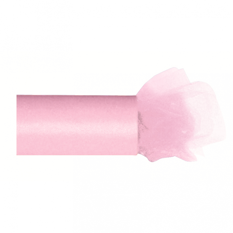 Fine Tulle Drapes Roll Light Pink 20 m x 30 cm