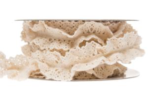 Ivory Lace Ribbon Elastic - crèmefärgat elastiskt spetsband