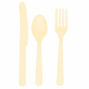 Vanilla Creme Party Plastic Cutlery