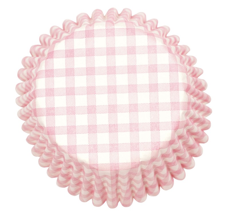 Pink Gingham Cake Cases