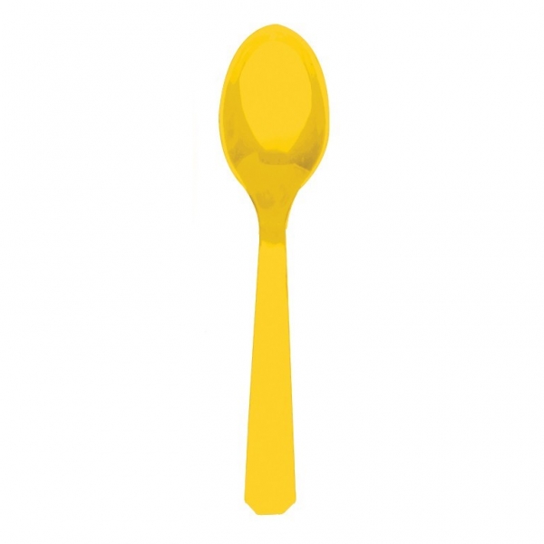 Sunshine Yellow Party Plastic Spoons