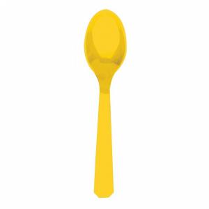 Sunshine Yellow Party Plastic Spoons