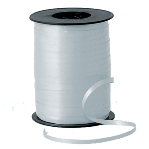 Silver Curling Ribbon - ballong-/presentsnöre