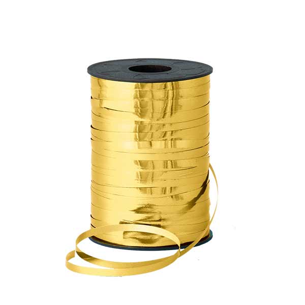 Gold Metallic Curling Ribbon - ballong-/presentsnöre