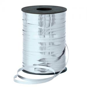 Silver Metallic Curling Ribbon - ballong-/presentsnöre