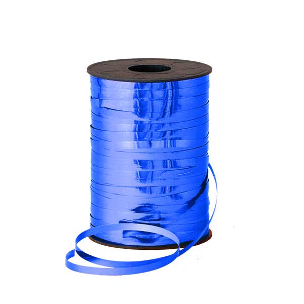 Blue Metallic Curling Ribbon - ballong-/presentsnöre