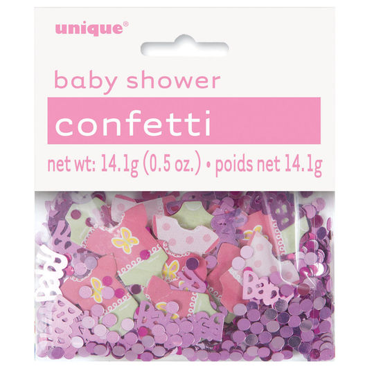 Pink Dots Baby Shower Confetti - rosa konfetti