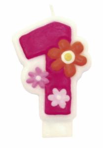 Flower Candle Number 1 - tårtljus