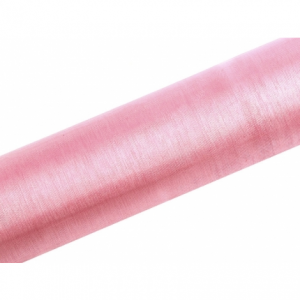 Organza Drapes Sheer Roll Pink 25 m x 29 cm