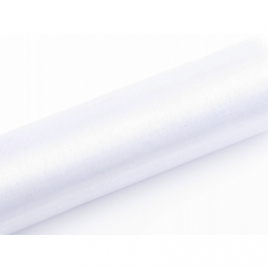 Organza Drapes Sheer Roll White 9 m x 16 cm
