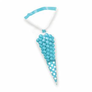 Candy Buffet Cone Polka Dots Bags Caribbean Blue