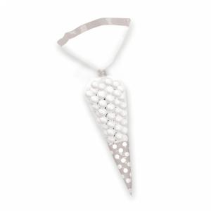 Candy Buffet Cone Polka Dots Bags Silver