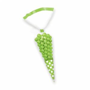 Candy Buffet Cone Polka Dots Bags Kiwi Green