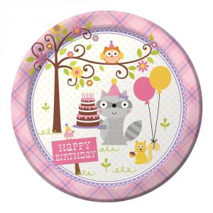 Happi Woodland Girl Dinner Plates 22 cm