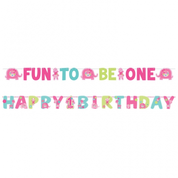 Wild at One Birthday Girl - Letter Banners