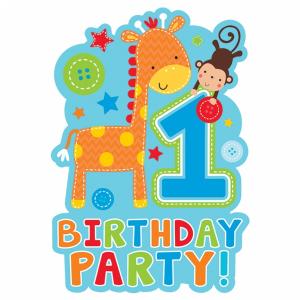 Wild at One Birthday Boy - Invitations & Envelopes