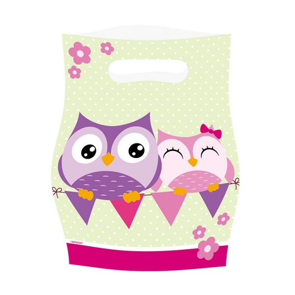 Owl Plastic Party Bags