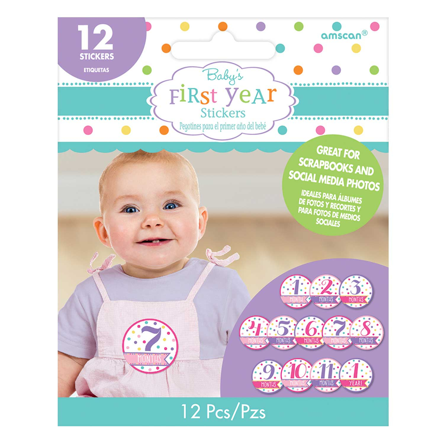 First Year Stickers Baby Shower First Year Stickers Girl