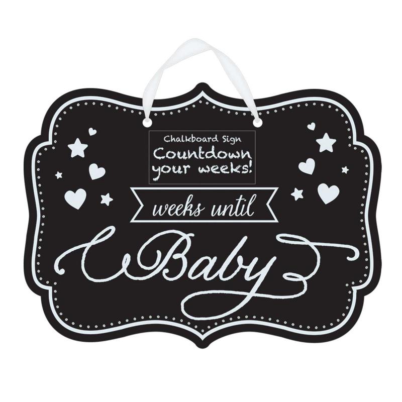 Baby Shower Countdown Chalkboard Sign
