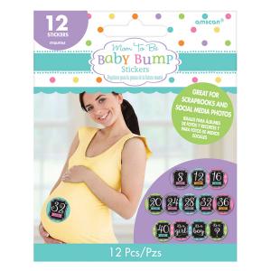 Baby Shower Baby Bump Stickers