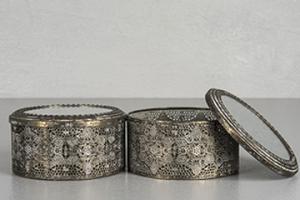 Ask Spegellock Guldbrun