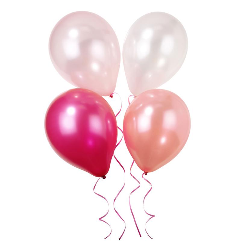 Pink n Mix Balloons - rosa & gräddvit ballongmix