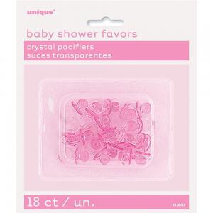 Pink Crystal Pacifiers - rosa mininappar