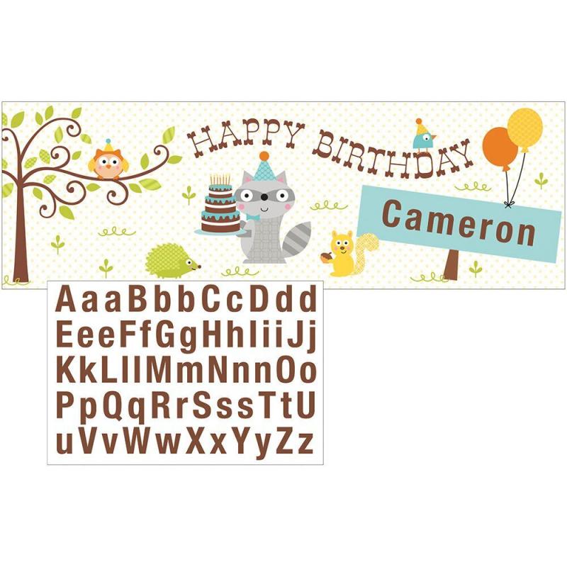 Happi Woodland Boy Giant Banner with Stickers