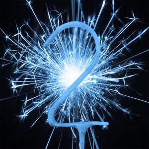 Blue Numeral 2 Sparkler - blått tomtebloss siffra 2 år