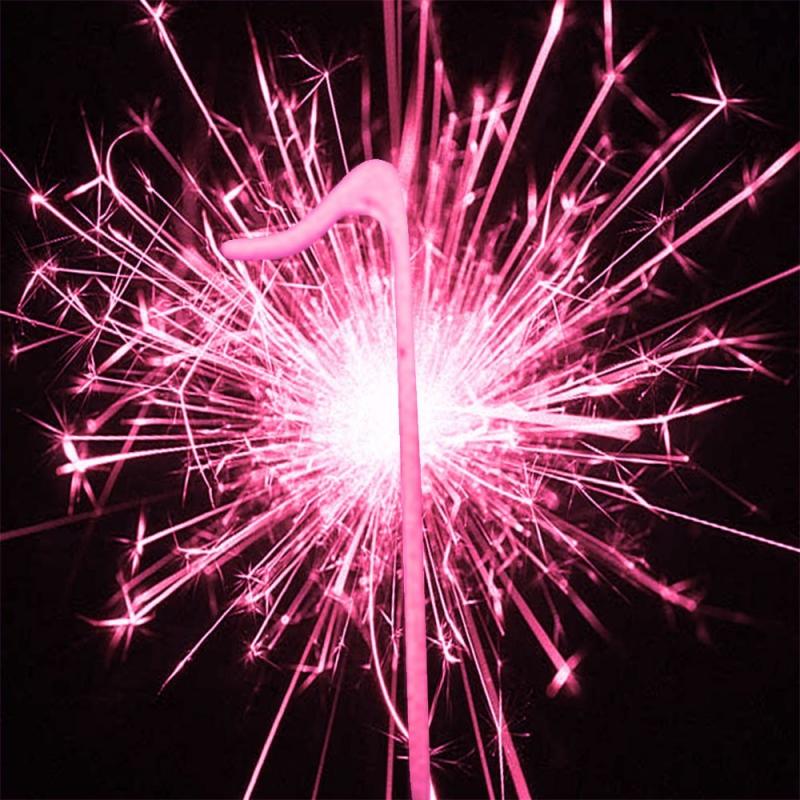 Pink Numeral 1 Sparkler - rosa tomtebloss siffra 1 år