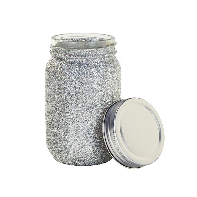 Be Happy Iridescent Glitter Jar