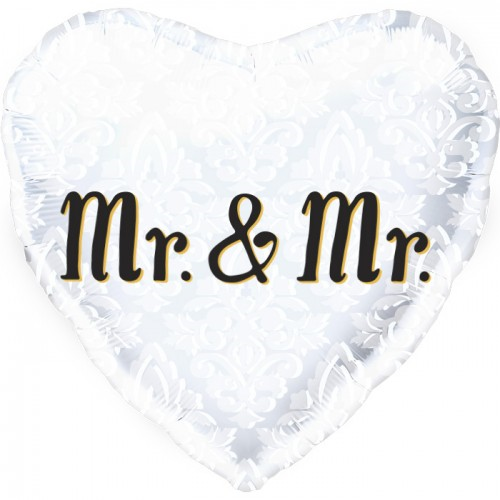 Mr & Mr Heart Foil Ballon - folieballong brudpar